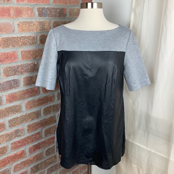 Robert Rodriguez Tops - Robert Rodriguez Perforated Leather Front Top, L